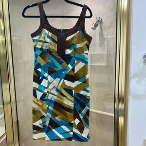 Nine West Blue and Black Sheath Mini Dress